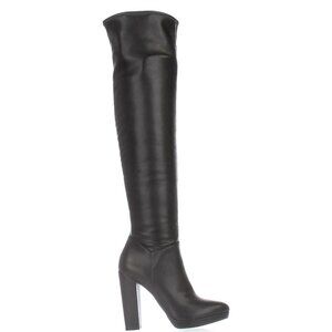 NEW Jessica Simpson Platform Heels Black Stretch OTK Boots Grandie 7